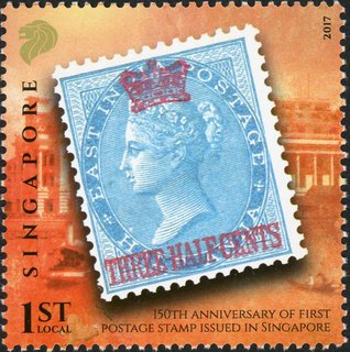 150th Anniversary of First Postage Stamp Issued in Singapore